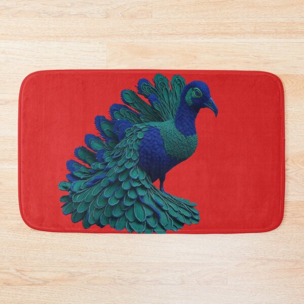 Item preview, Blue & Green Corsica Textured Peacock Figurine design designed and sold by krishana3d.
