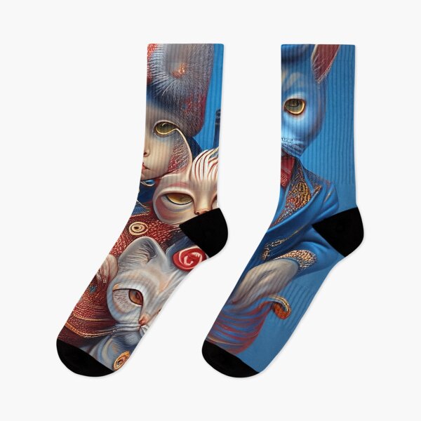 Item preview, Imaginative Unity: Cats and Girl in Vibrant Blue t shirt designed and sold by artmanikin.