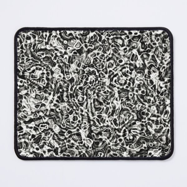 Artikelvorschau, Schwarz-weißes Muster im organischen Stil, abstrakt entworfen und verkauft von Trevor Hirst.