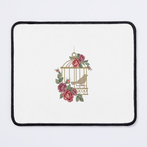 Item preview, BIRD IN A CAGE CROSS STITCH. designed and sold by coffeeflavour.