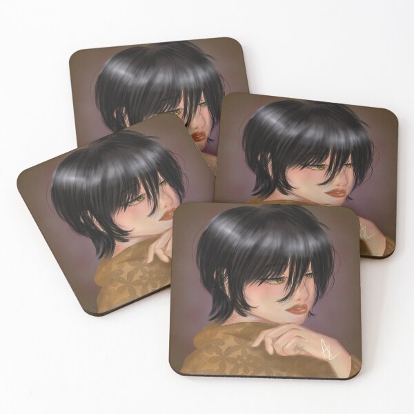 Item preview, Short Black Hair Anime Semirealistic Artprint designed and sold by Yell0whouse28.