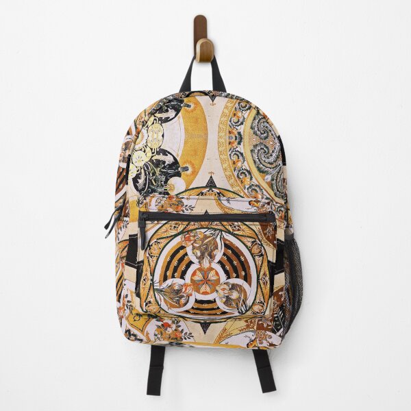 Item preview, Decorative Art Nouveau Pattern in Brown Gold Yellow designed and sold by tanjica.
