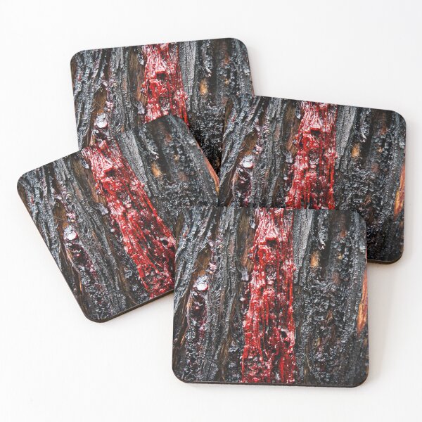 Item preview, Burnt Bark and Red Tree Sap Abstract Texture Art  designed and sold by visualsensation.