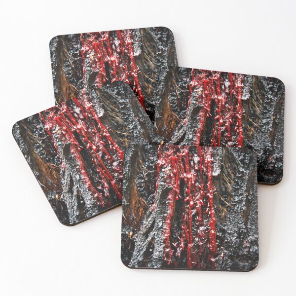 Item preview, Burnt forest tree with red sap abstract texture designed and sold by visualsensation.