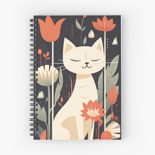 Item preview, Cat with flowers designed and sold by ChooseLoveCo.
