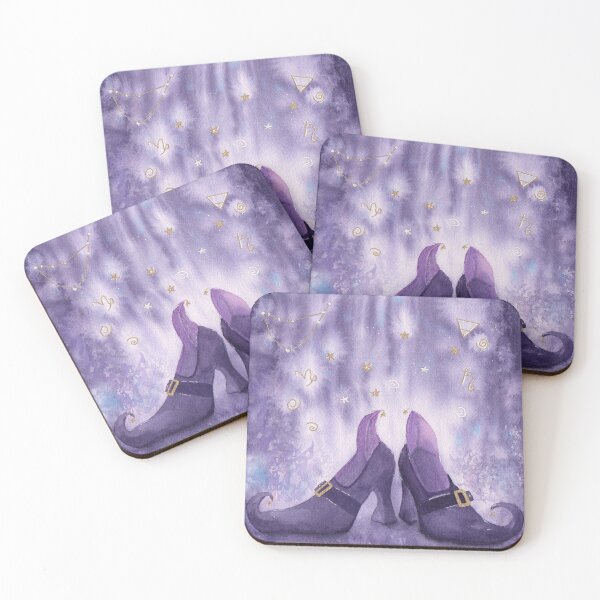 Item preview, New Shoes Rising in Capricorn purple shades watercolor designed and sold by Tezoodle Art.