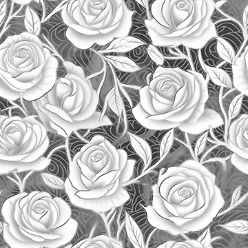 Artwork thumbnail, A Silver Roses Pattern by StudioRedKoala