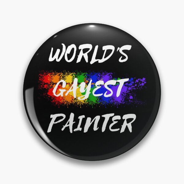 Item preview, World's Gayest Painter LGBT Humor With Rainbow Colors For Proud Queer Painters In Black designed and sold by LuckyKermit.