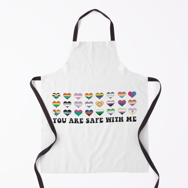 Item preview, You Are Safe With Me Ally Pride LGBT Flags Hearts designed and sold by Dolphin Graphic.