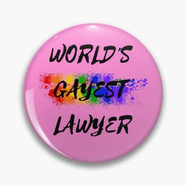 Item preview, World's Gayest Lawyer LGBT Humor With Rainbow Colors For Proud Queer Lawyers In Pink designed and sold by LuckyKermit.