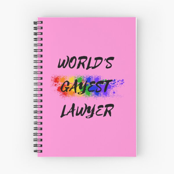 Item preview, World's Gayest Lawyer LGBT Humor With Rainbow Colors For Proud Queer Lawyers In Pink designed and sold by LuckyKermit.