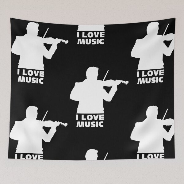 Item preview, I love music and the violin designed and sold by Wojtgor.