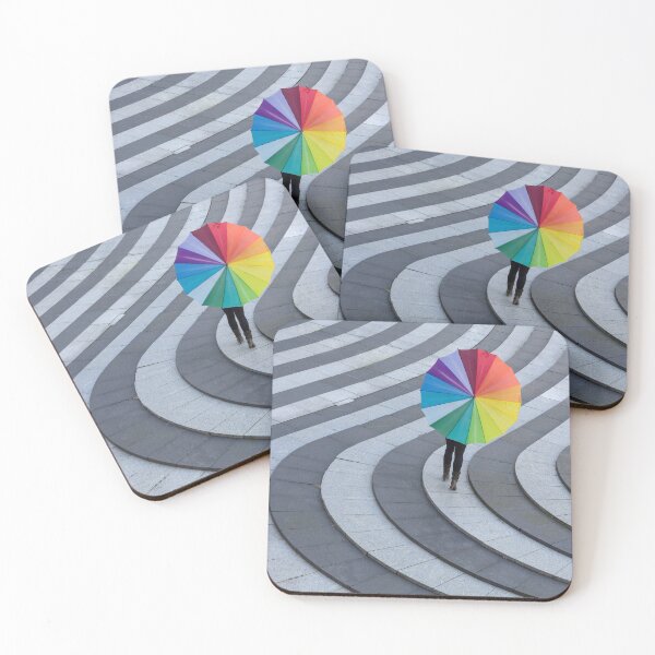 Item preview, Rainbow Umbrella & Curved Stairs designed and sold by Wilma Sloot.