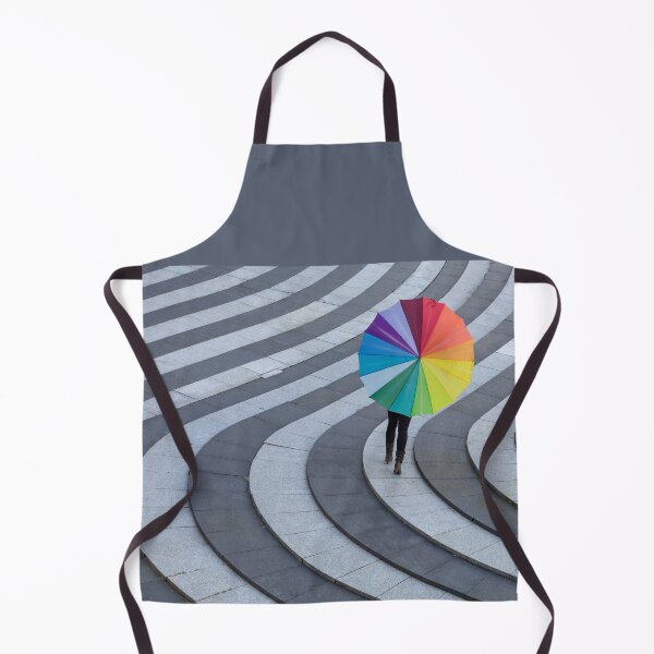 Item preview, Rainbow Umbrella & Curved Stairs designed and sold by Wilma Sloot.