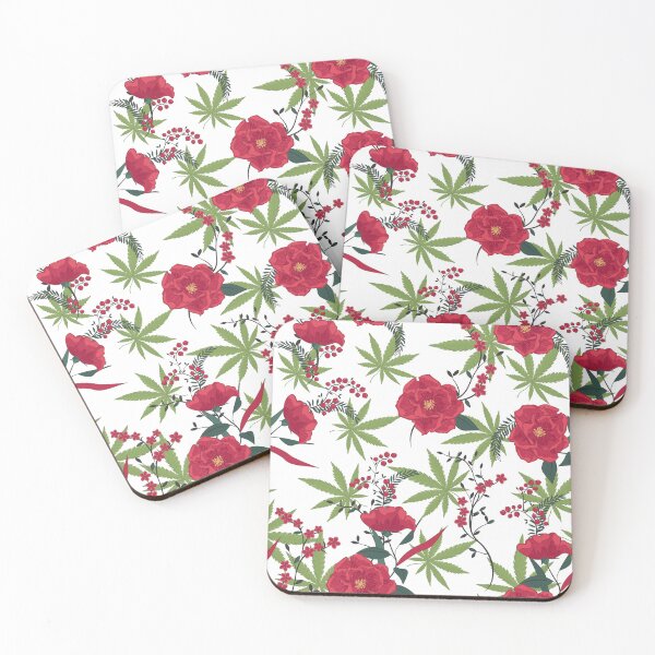 Item preview, Rose-Marijuana Floral Pattern designed and sold by Harsh  Katariya.