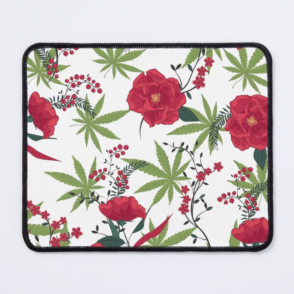 Item preview, Rose-Marijuana Floral Pattern designed and sold by Harsh Katariya.