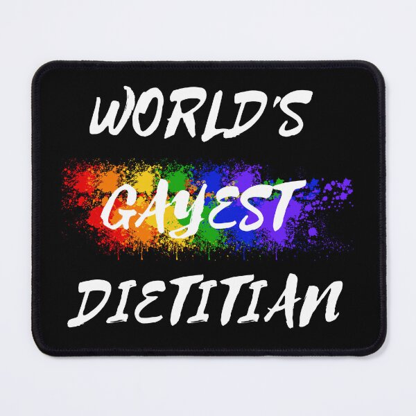 Item preview, World's Gayest Dietitian LGBT Humor With Rainbow Colors For Proud Queer Dietitians In Black designed and sold by LuckyKermit.