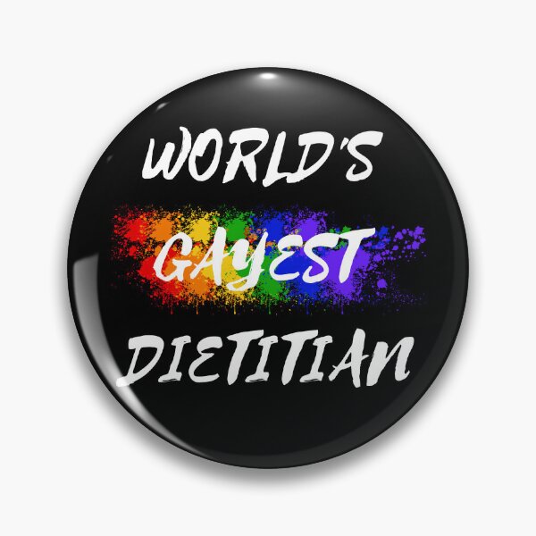 Item preview, World's Gayest Dietitian LGBT Humor With Rainbow Colors For Proud Queer Dietitians In Black designed and sold by LuckyKermit.