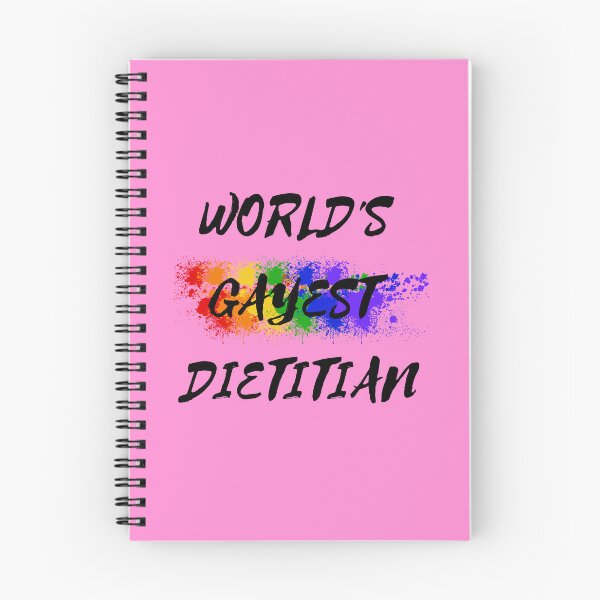 Item preview, World's Gayest Dietitian LGBT Humor With Rainbow Colors For Proud Queer Dietitians In Pink designed and sold by LuckyKermit.