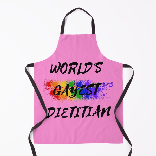 Item preview, World's Gayest Dietitian LGBT Humor With Rainbow Colors For Proud Queer Dietitians In Pink designed and sold by LuckyKermit.
