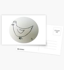 Hen - Poule - Martin Boisvert Postcards