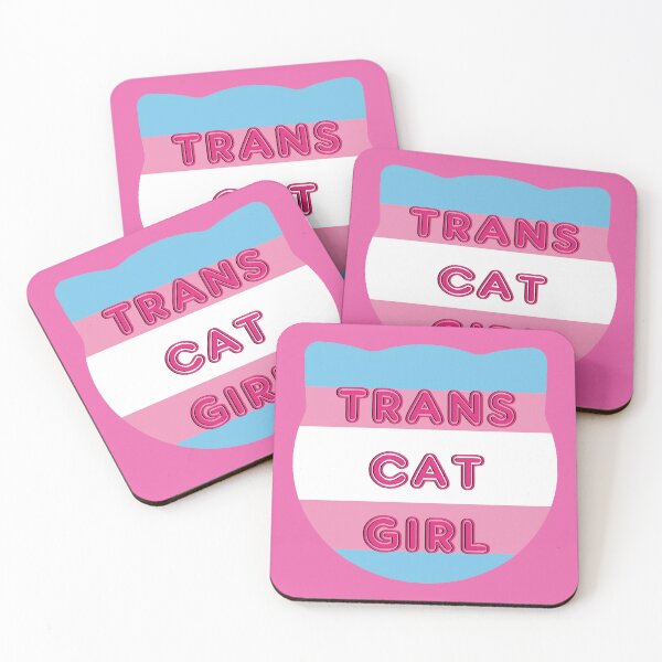 Item preview, Trans Cat Girl Transgender Flag With Cat Ears Design designed and sold by nhitori.