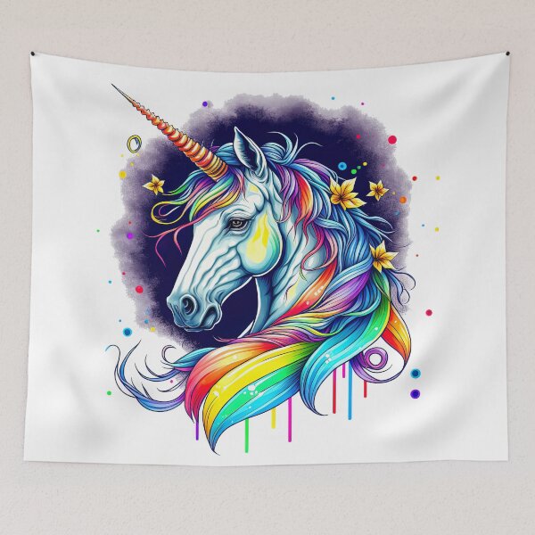 Item preview, Colorful Unicorn, Unicorn Art, Beautiful Unicorn and Colorful Unicorn designed and sold by T-Shirt-Depot.