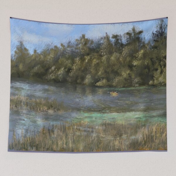 Item preview, Kayak On The Rainbow River designed and sold by TheArtCave.