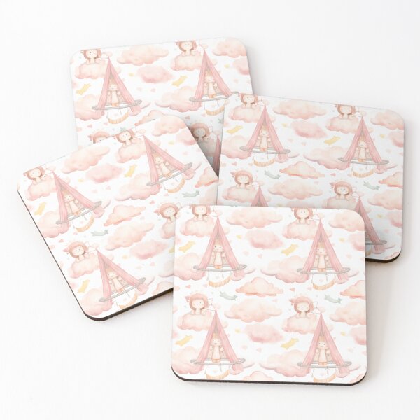 Item preview, Watercolor Baby Girl Nursery Art Print designed and sold by Etheon & Friends.