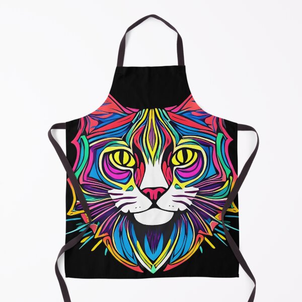 Item preview, Portrait of colorful cat designed and sold by notavabird.