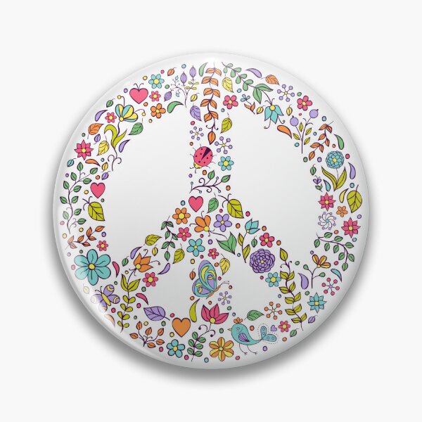 Item preview, Floral peace symbol designed and sold by kiyanochka.