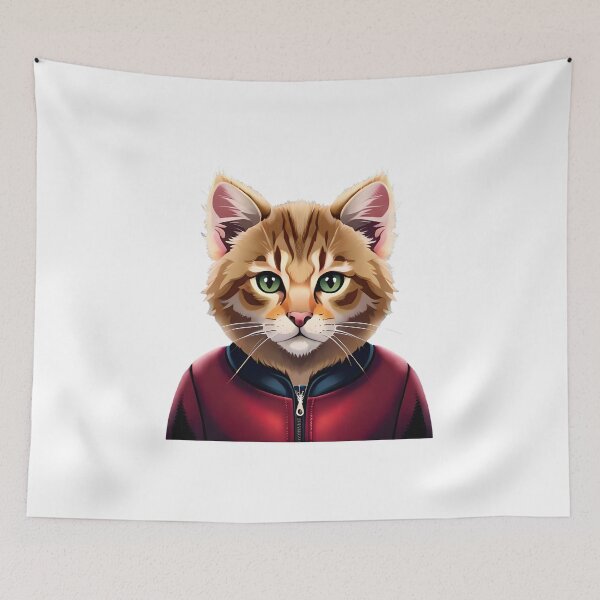 Item preview, Cat wearing a hoodie designed and sold by ArtHideaway.