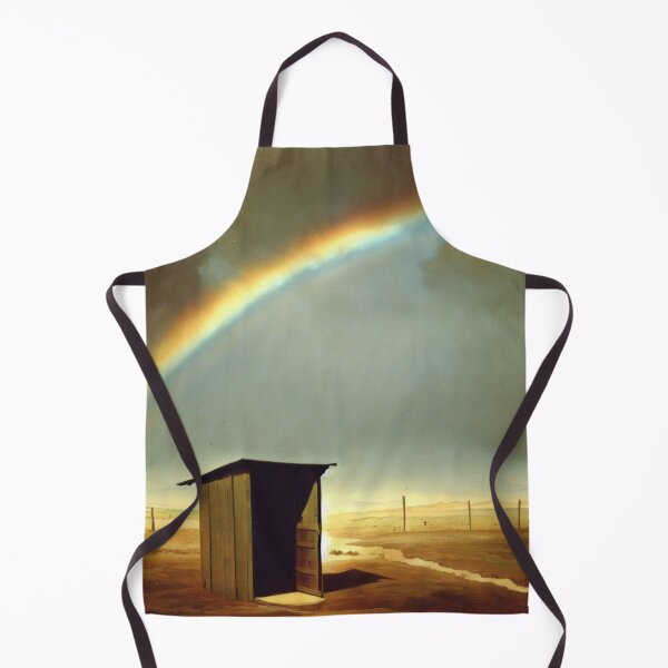 Item preview, Rainbow over outhouse designed and sold by Donkey's Salad.
