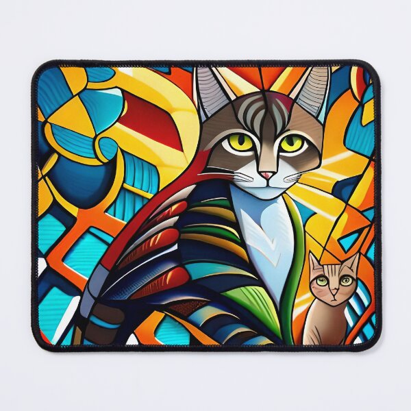Item preview, Painted colorful funny cats mosaic designed and sold by HappyTrippy.