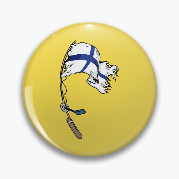 Item preview, Finland flag on a fishing rod  designed and sold by Donutlovers.