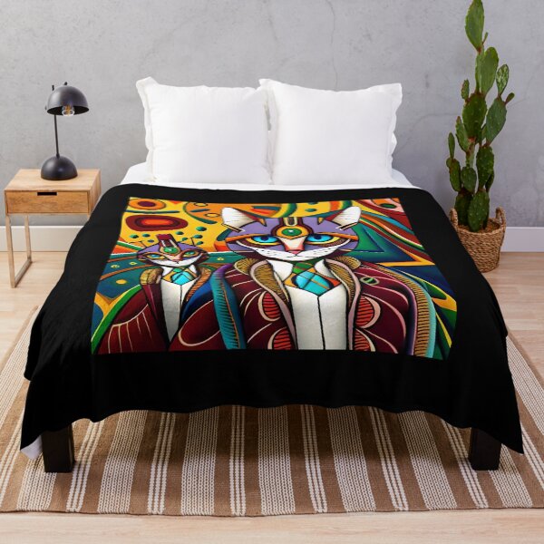 Item preview, Painted colorful funny cats mosaic designed and sold by HappyTrippy.