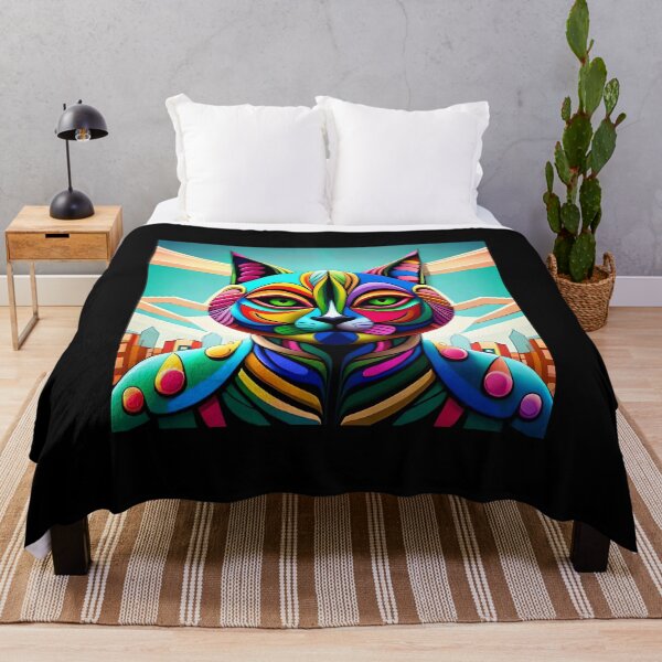 Item preview, Painted colorful funny cats mosaic designed and sold by HappyTrippy.