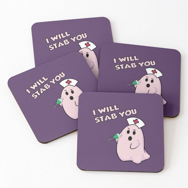Item preview, I will stab you funny nurse ghost  designed and sold by Donutlovers.