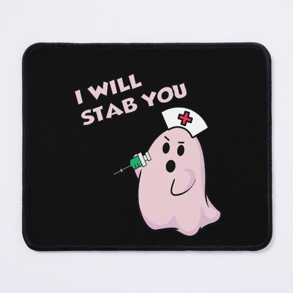 Item preview, I will stab you funny nurse ghost designed and sold by Donutlovers.