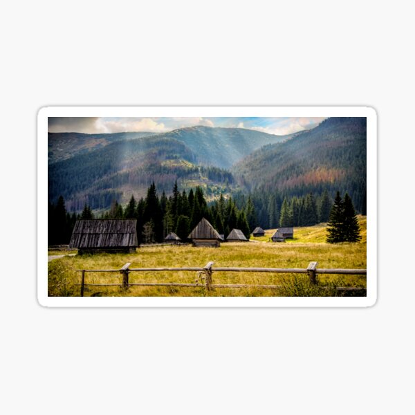 Item preview, Mountainous scenery in cozy village designed and sold by Iza-and-Tomek.