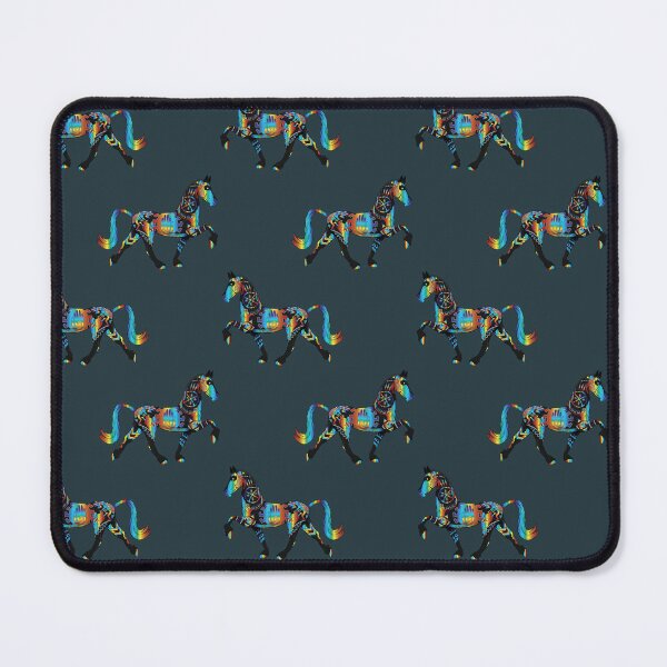 Item preview, Southwestern Rainbow Horse black and Magical forest designed and sold by Caummon Thread.