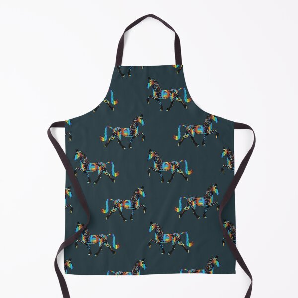 Item preview, Southwestern Rainbow Horse black and Magical forest designed and sold by Caummon Thread.