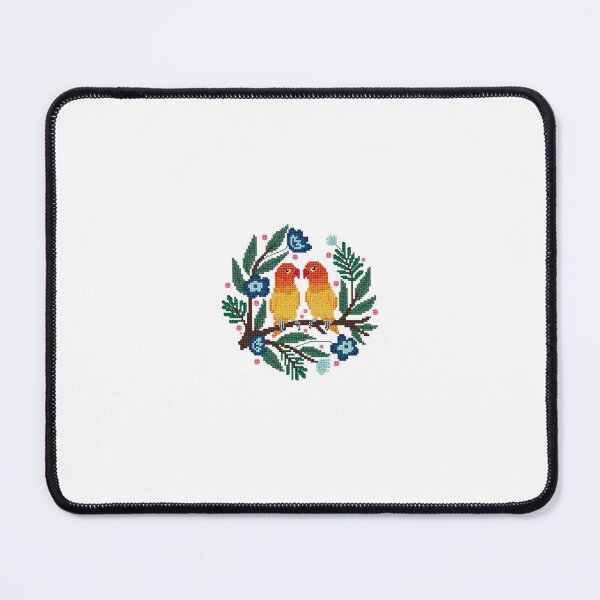 Item preview,  TWO PARROTS IN A GARLAND CROSS STITCH. designed and sold by coffeeflavour.