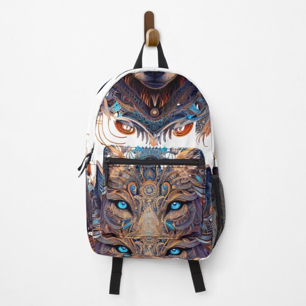 Item preview, colorful wolf with flowers designed and sold by word2world.