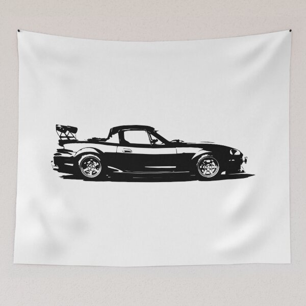 Item preview, Mazda Miata / MX5 - NB Black and White simple designed and sold by mudfleap.