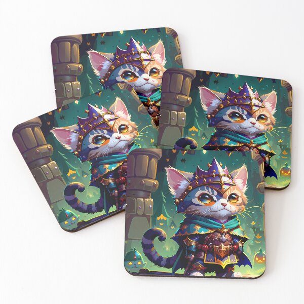 Item preview, Cute Kitten Mage Exploring a Spooky Dungeon designed and sold by AIStudio137.