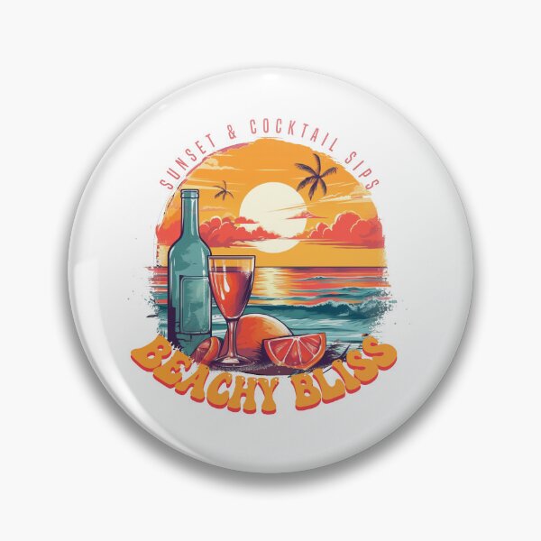 Item preview, Sunset & Cocktail Sips. Beachy Bliss - Summer Vibes Holiday Vacation designed and sold by AntibodyDP7.