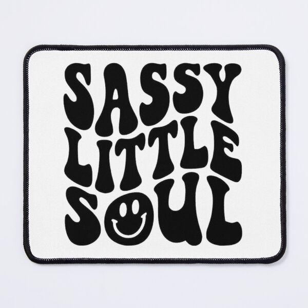 Item preview, Sassy Little Soul with a ?" - Black and White Inspirational Art designed and sold by CosmoMerchStore.