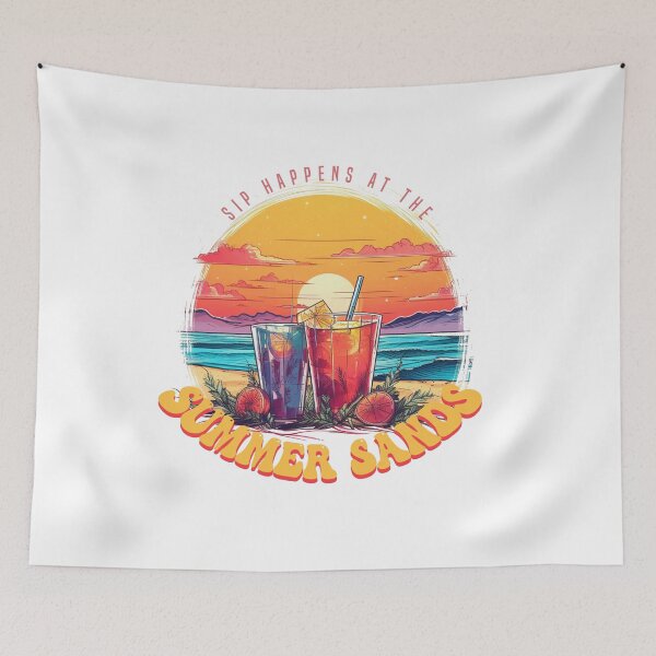 Item preview, Sip Happens at the Summer Sands - Summer Vibes Holiday Vacation designed and sold by AntibodyDP7.