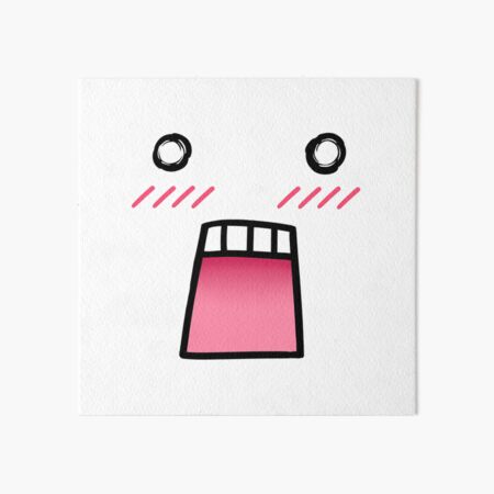 Funny Anime Face Art Board Print for Sale by Dazaik Store